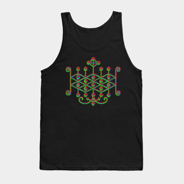 Voodoo Psychedelic Veve Tank Top by indusdreaming